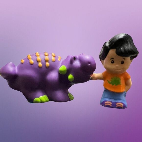 Fisher Price Little People Koby & Purple Dinosaur B16 - Picture 3 of 3